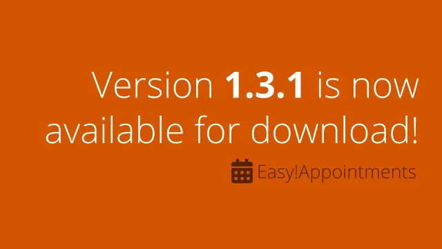 Easyappointments release 1 3 1