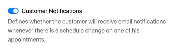 Customer notifications