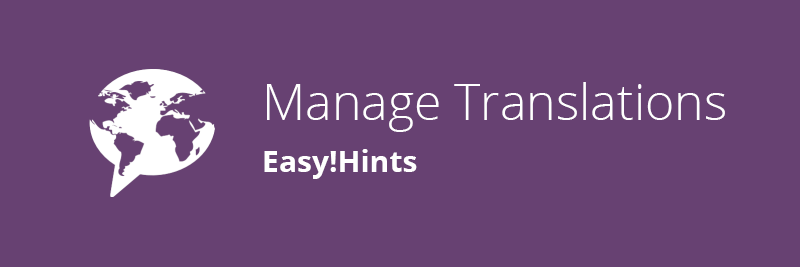 Easy!Hints - Manage Translations