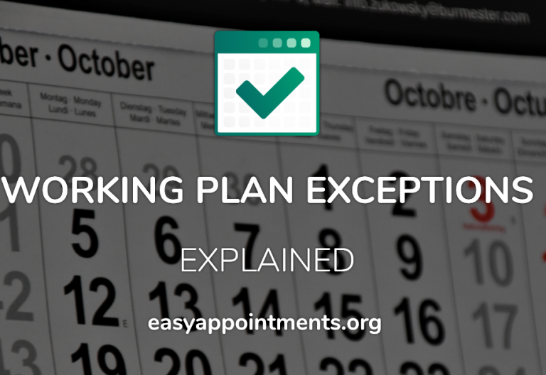 Working Plan Exceptions
